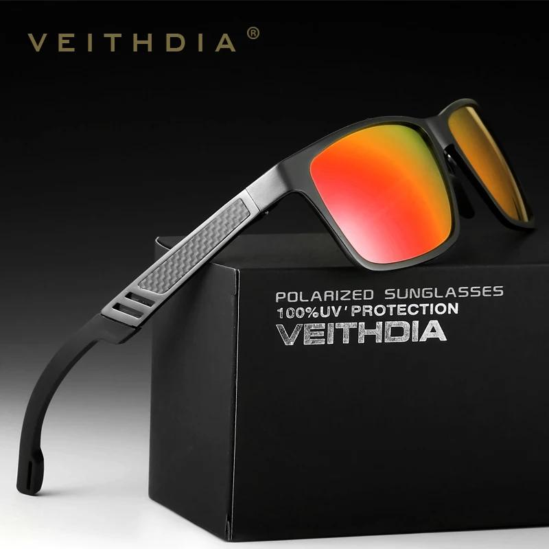 VEITHDIA-Lunettes de soleil polarisées en aluminium pour homme, verres miroir, UV400, sport, pêche e