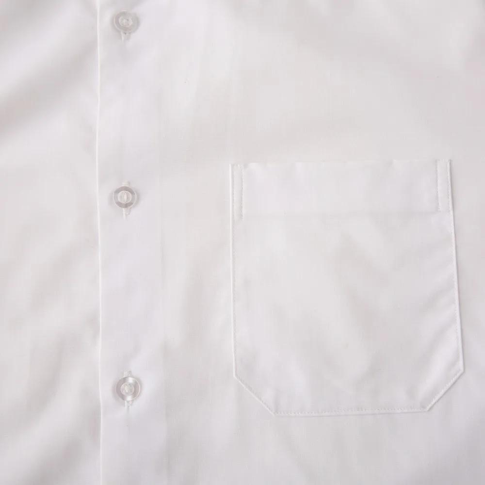 Chemises habillées blanches confortables et résistantes aux rides pour hommes, sur mesure, noires, s
