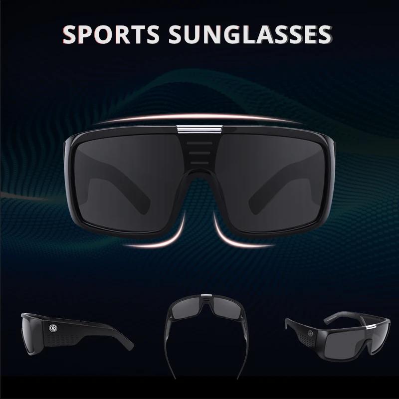 KDEAM-Lunettes de soleil polarisées de grande taille pour homme, cadre une pièce avec étui de protec