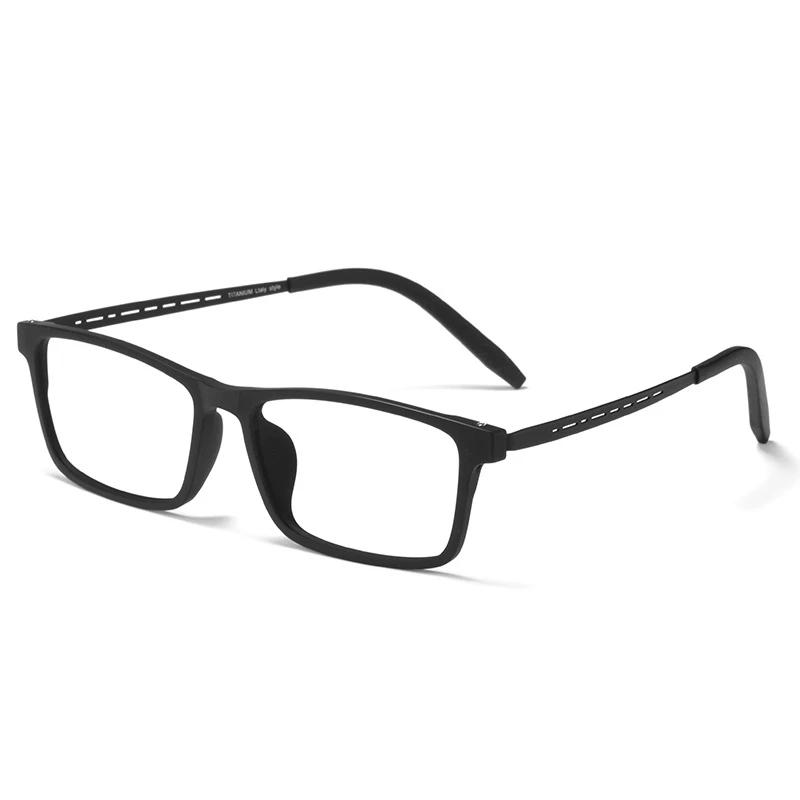 Monture de lunettes en titane pur pour hommes, grande monture confortable, Ultra légère, carrée, pou