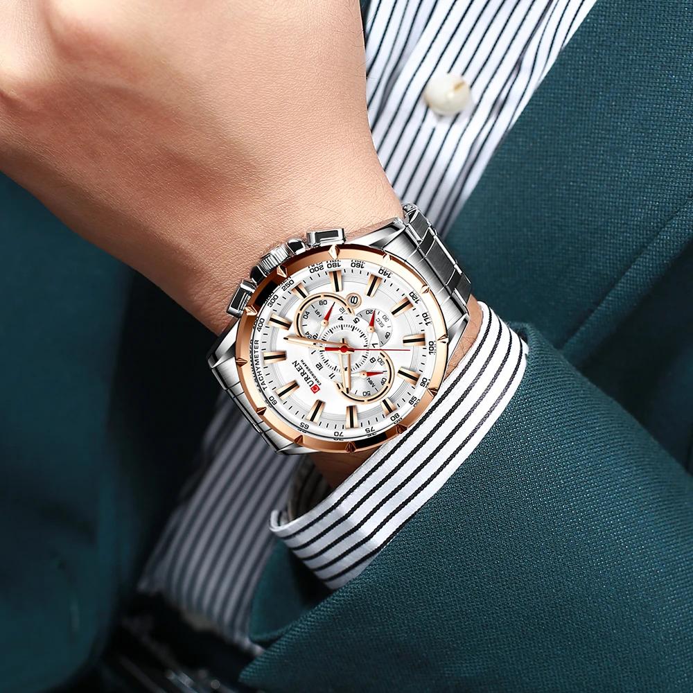 Relogio Masculino CURREN hommes d'affaires montre de luxe marque en acier inoxydable montre-bracelet