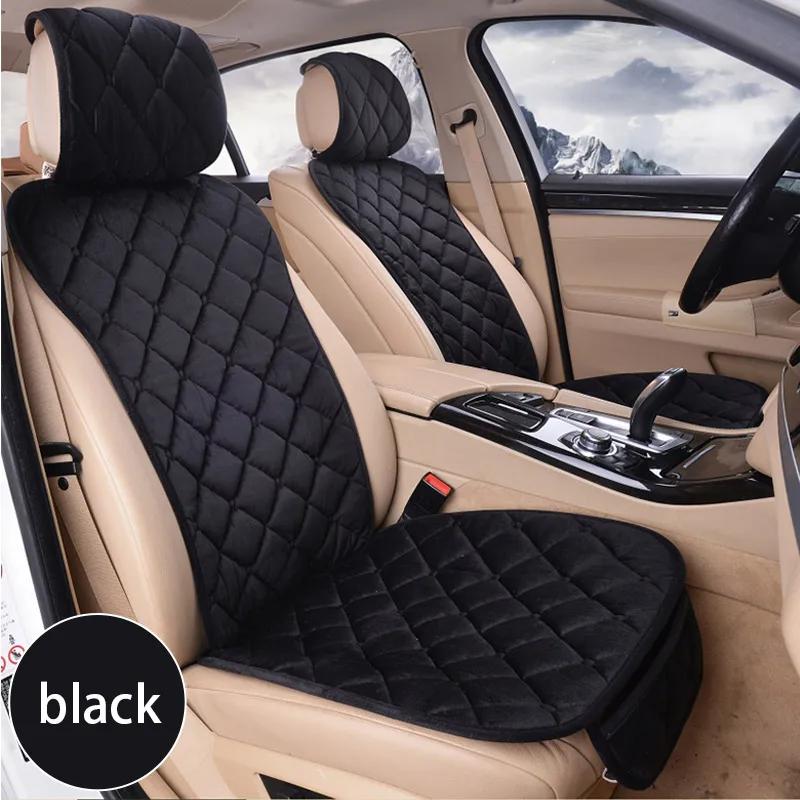 SEAMETAL housse de siège de voiture rose pour femmes en peluche douce coussin de siège de véhicule p