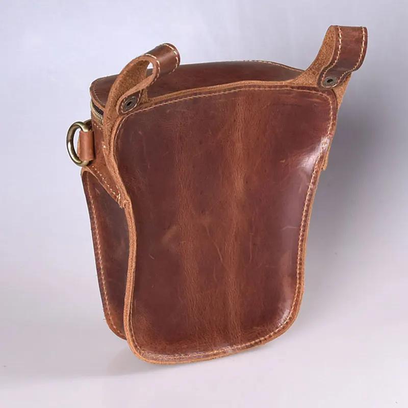 Sac de moto en cuir véritable pour homme, ceinture de hanche, fourre-tout de hanche, sacs de taille