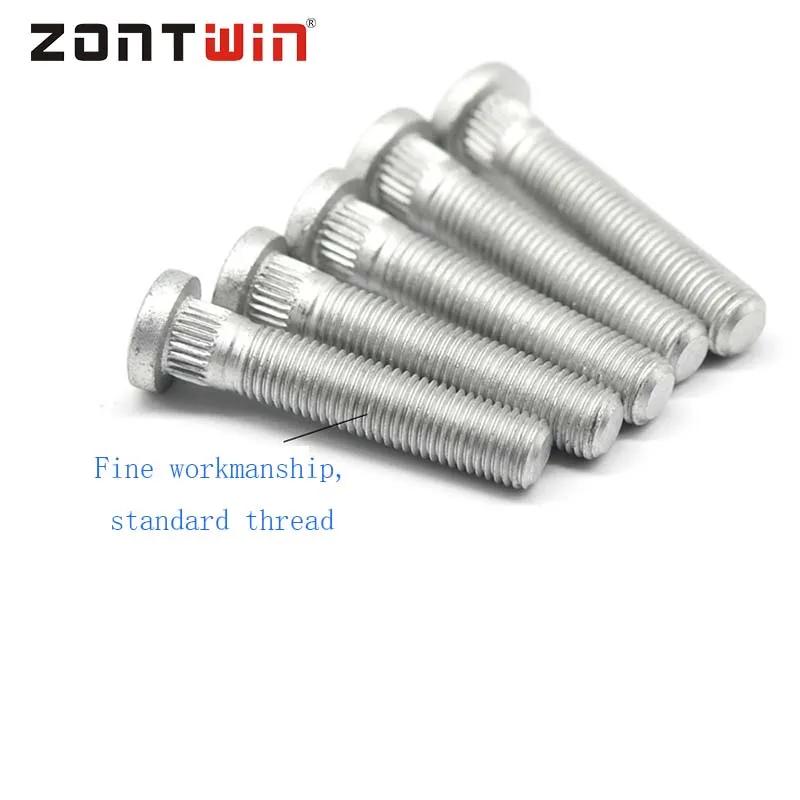 Boulons forgés de roue/boulons d'extension, diamètre cannelé 13MM, 5 pièces, M12 * 1.5,12*1.25, adap