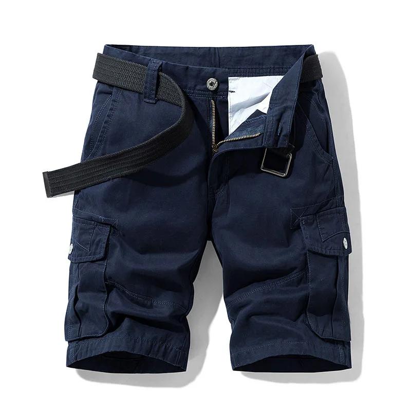 Short Cargo militaire Baggy multi-poches pour hommes, en coton kaki, tactique, pantalon court 30-38,