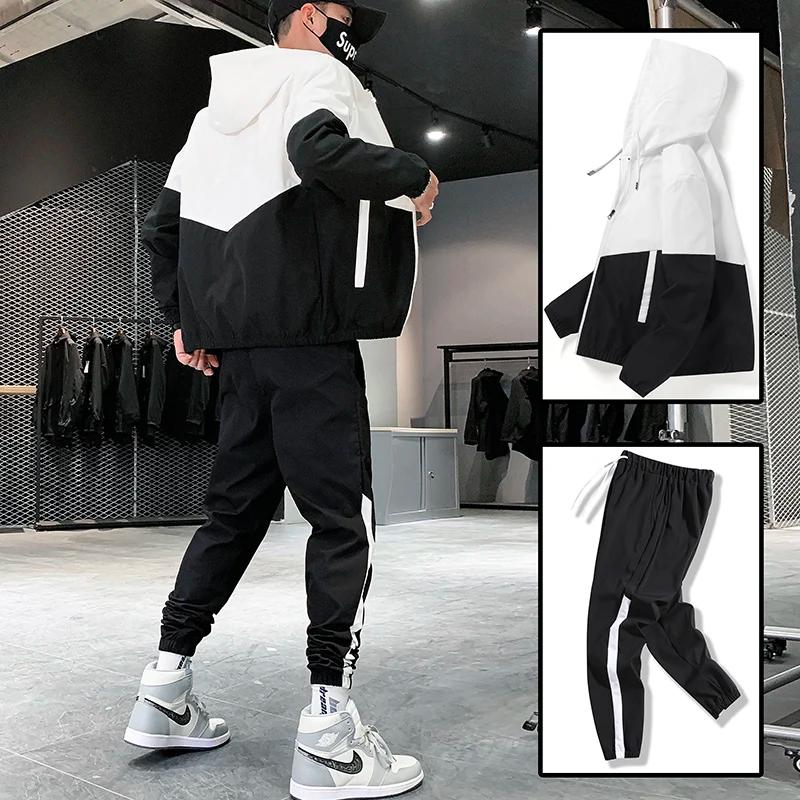 Ensemble de survêtement décontracté pour homme 2026 – Veste à capuche et pantalon de jogging 2 pièce