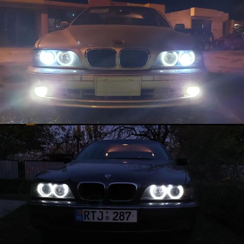 Yeux d'ange pour phares de voiture LED E39, 1 lot, 2x5W, 10W, blanc, bleu, rouge, jaune, pour E39, E