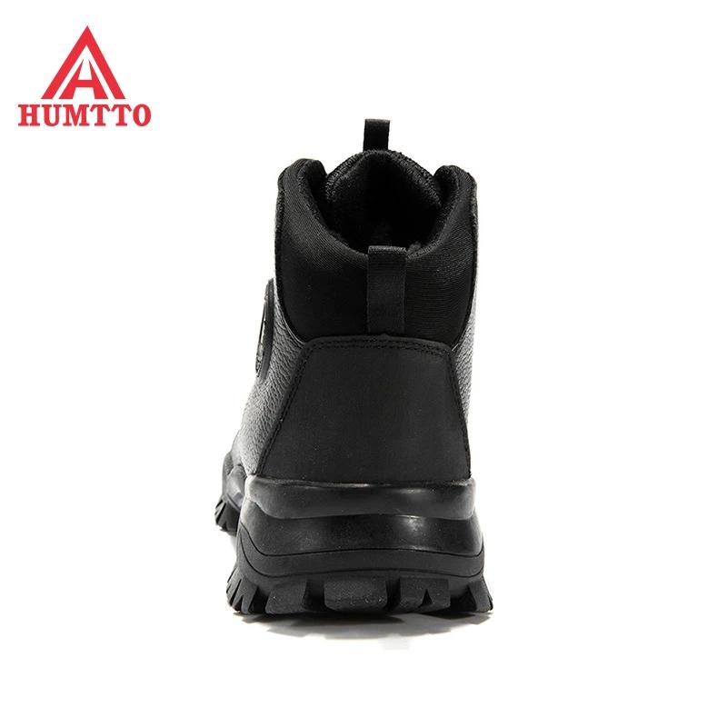 HUMTTO-Chaussures de Randonnée Respirantes pour Homme, Bottes en Cuir Imperméables pour l'Extérieur,