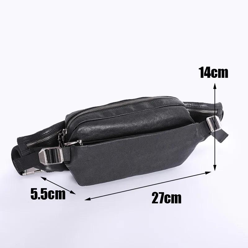 Gland TOO-Sac de poitrine en cuir avec ceinture pour homme, sac simple