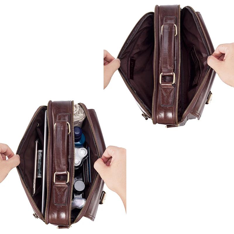 Tout nouveau sac de messager en cuir de vachette hommes sac à main en cuir véritable mâle voyage Pad