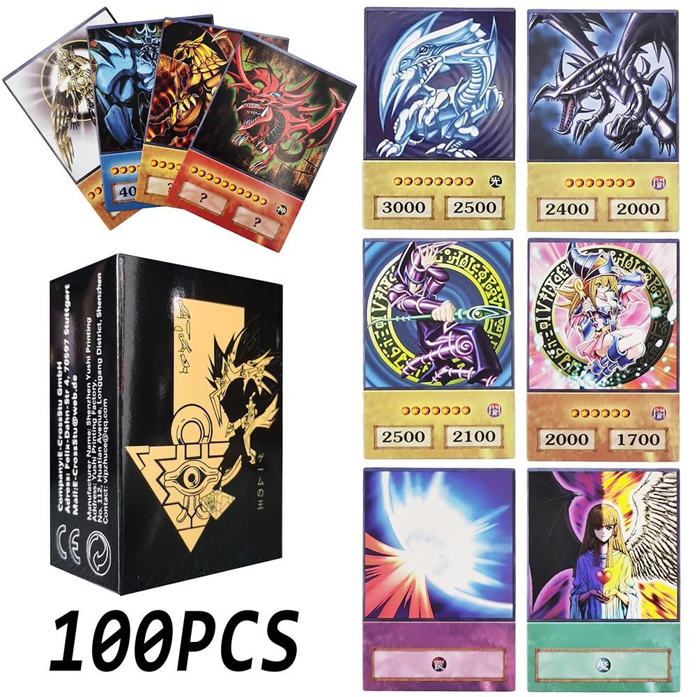 100 pièces Yu-Gi-Oh Anime Style cartes yeux bleus magicien foncé Exodia Obélisque Slifer Ra Yugioh D