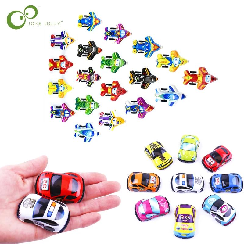 20 pcs/lot jouets de bande dessinée mignon en plastique tirer vers l'arrière voitures avion jouet vo