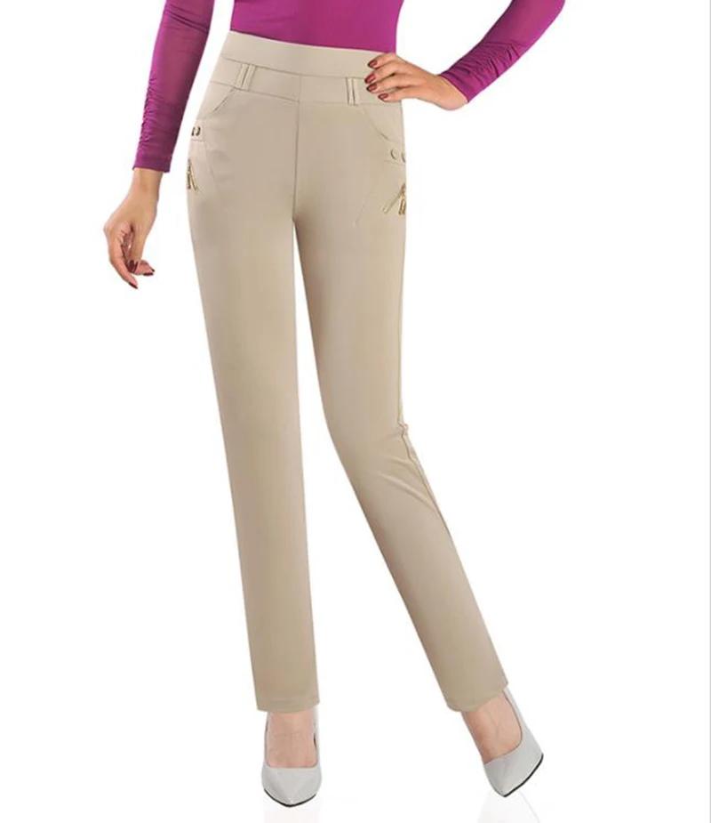 Pantalon Femme 2026 Nouvelle Collection Printemps Automne Taille Haute Extensible Décontracté Grande