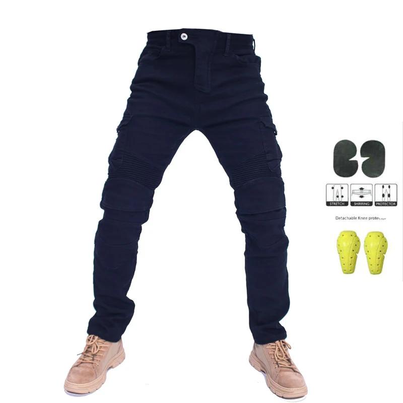 Jean moto pantalons Motocicleta Hombre jean à plumes Version Standard pantalon de conduite en voitur