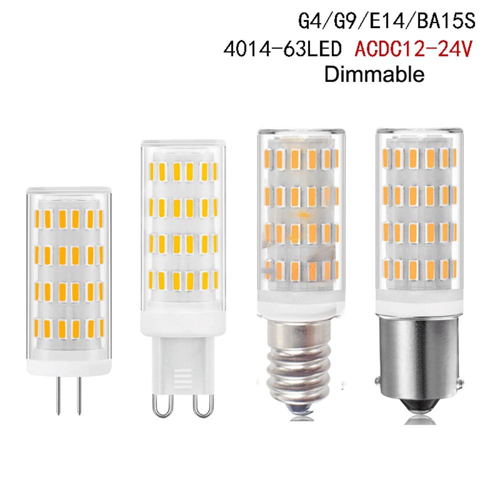 5 pièces 12v 24V lampe LED variable g4 G9 E14 BA15S ampoule LED blanc chaud froid pour lustre en cri