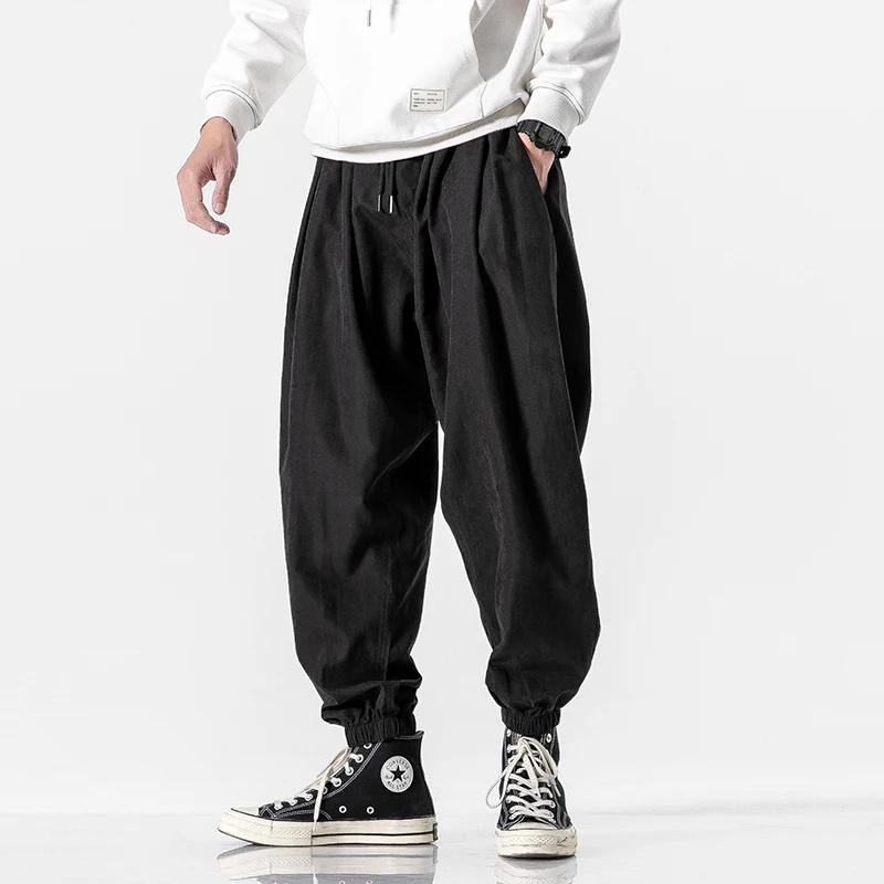 Nouveau automne hommes pantalons noirs Hip Hop Streetwear mode survêtement sarouel homme pantalon de