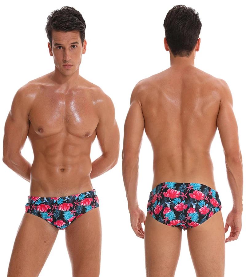 Short de bain homme Datifer 2026 été avec coussinets amovibles, imprimé, coupe basse, sexy, bikini,