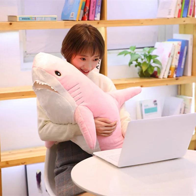 Jouet en peluche requin géant 140cm, oreiller de lecture Animal en peluche pour cadeaux d'anniversai