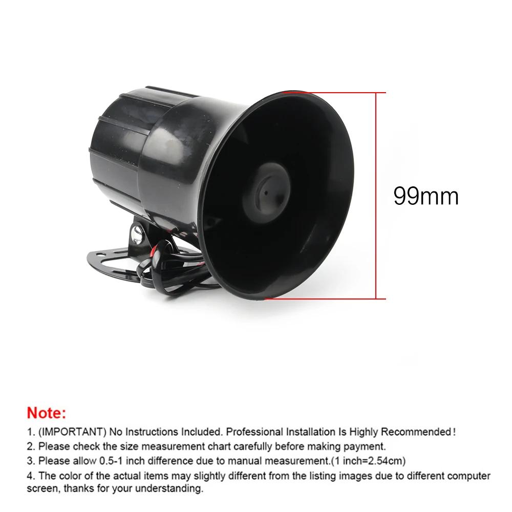 Sirène haut-parleur klaxon d'air 125DB fort 6 sons alarme Claxon 12V pour Auto voiture moto bateau m