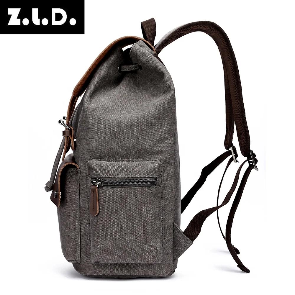 Sac à dos vintage en toile rétro pour homme, grande capacité 20-35L, sac antivol résistant à l'usure