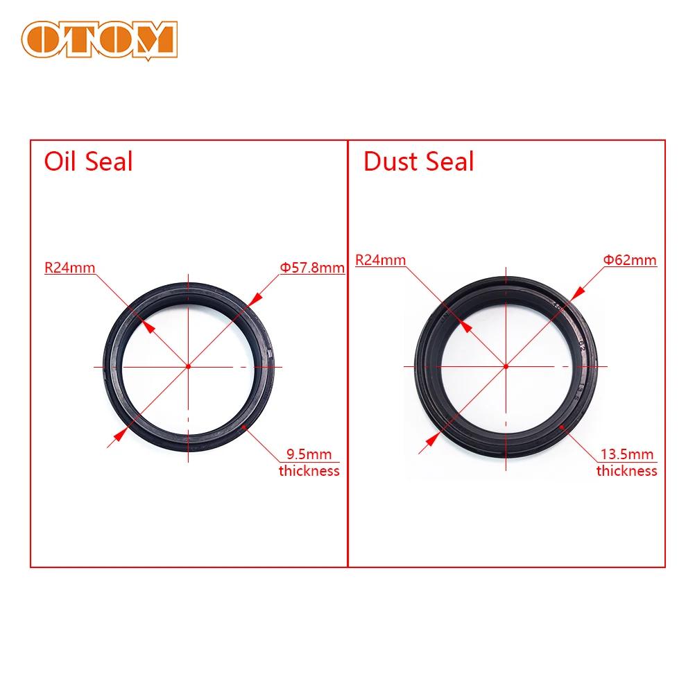 OTOM-Amortisseur de fourche avant de moto 48mm, joint d'huile, anneau scellé anti-poussière pour KTM