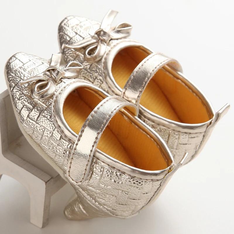 Chaussures à talons hauts pour nouveau-né fille, chaussures de princesse avec nœud, pour fête de pre
