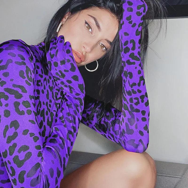 OMSJ – barboteuse à col roulé pour femmes, Hipster tendance, manches longues, gants de connexion, im