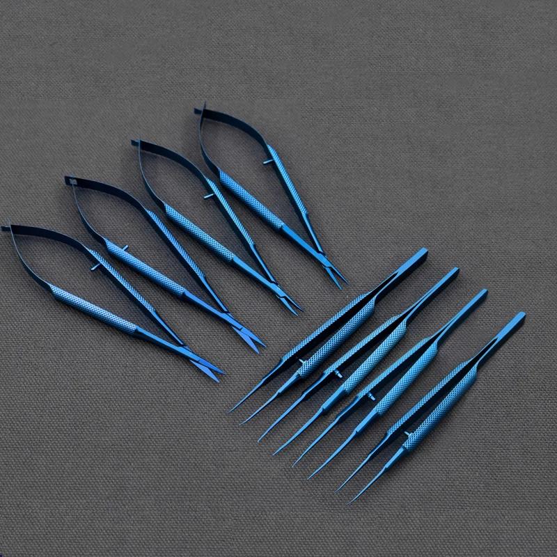 Kit d'instruments de microproporpour personnes âgées, ciseaux porte-aiguille, pinces, 14cm