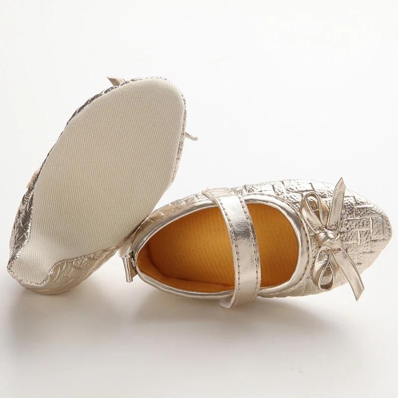 Chaussures à talons hauts pour nouveau-né fille, chaussures de princesse avec nœud, pour fête de pre