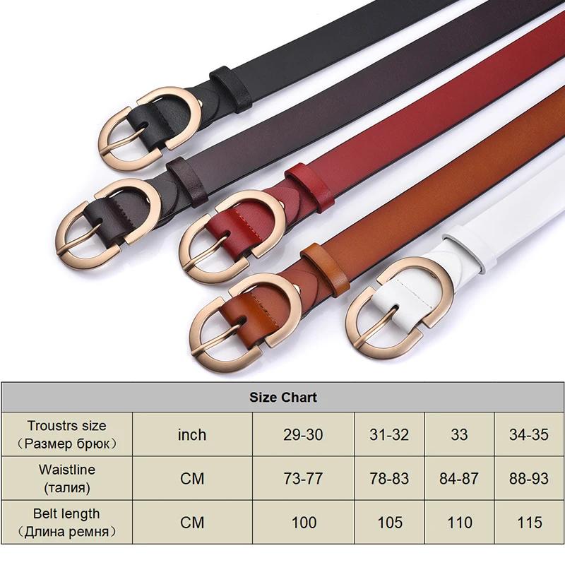 VATLTY Officiel Authentique Femme Ceinture en cuir Boucle en alliage d’or Peau de vache naturelle Da