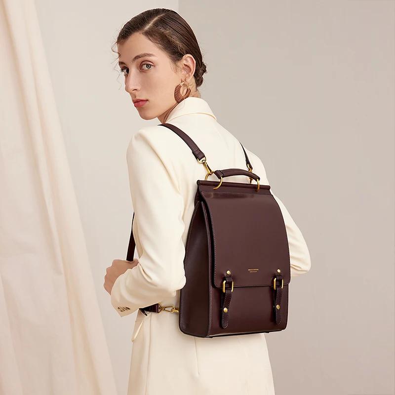 Cnoles femmes sacs à dos en cuir sac à main sacs à bandoulière femme Vintage voyage sac à dos décont