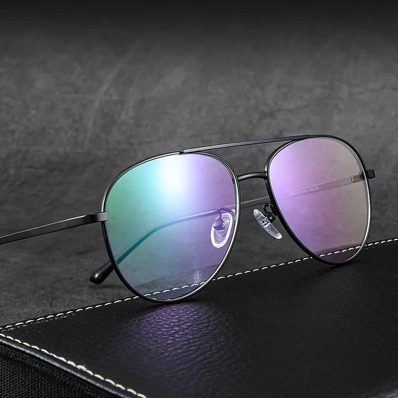 Monture de lunettes super légère en titane pur pour hommes, lunettes de pilote, lunettes décoratives