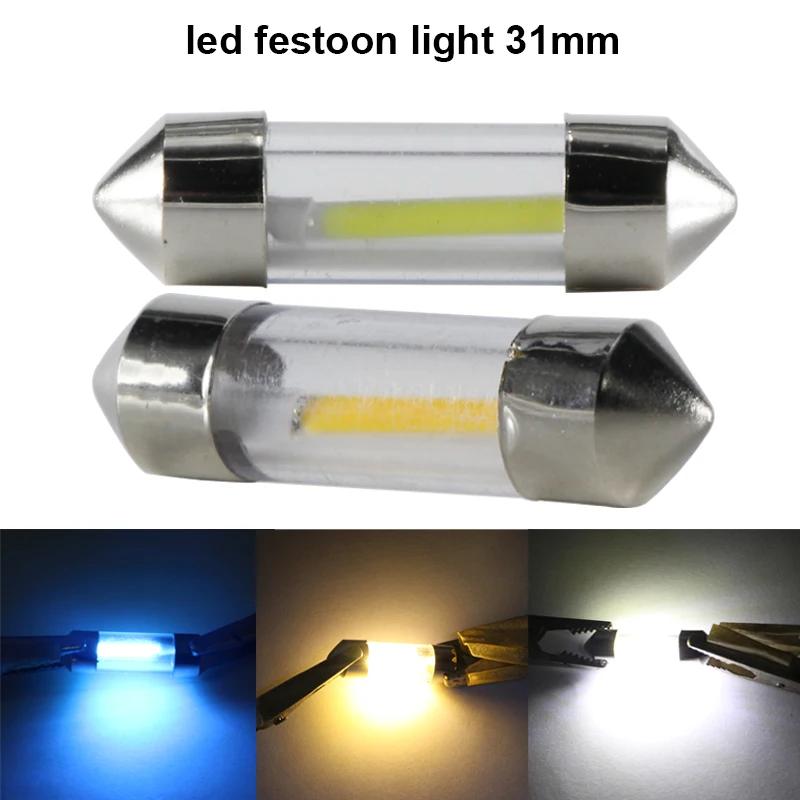 Guirxiété lumineuse LED COB Canbus, lampe de planning, ampoule de plaque intérieure, 31mm, 36mm, 39m