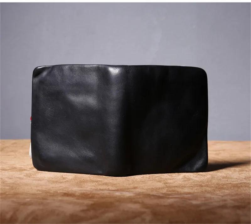 PNDcloser-Portefeuille Court en Cuir group pour Homme, Simple, Luxe, Noir, Naturel, Doux, Cirhide, P