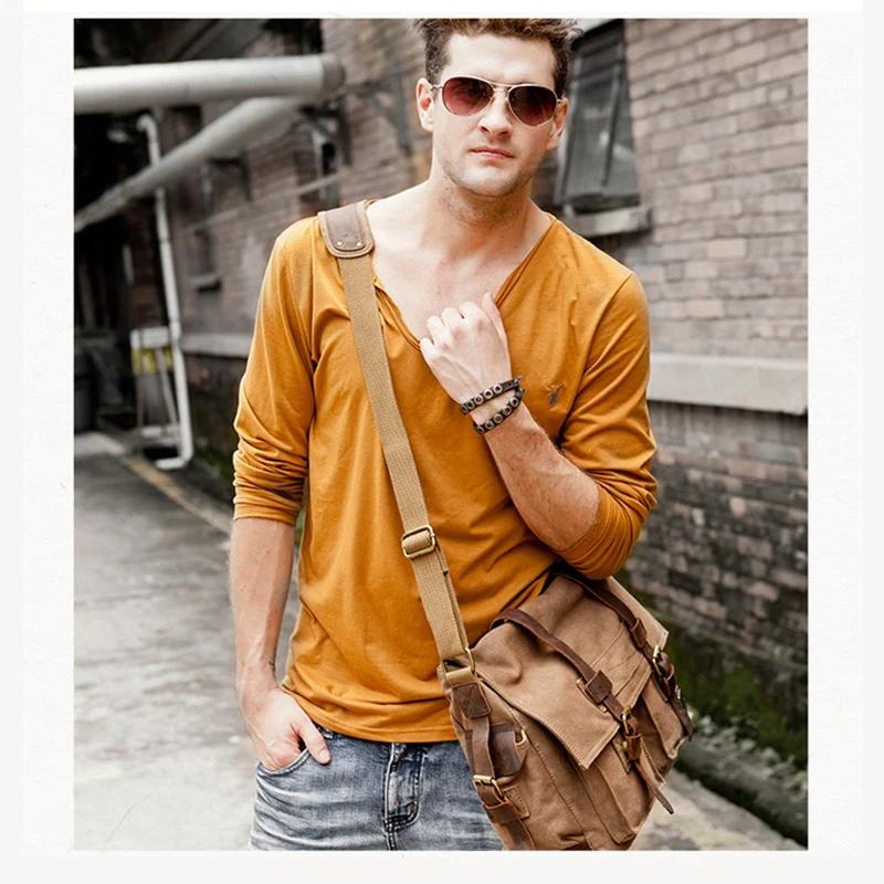 2025 mode Vintage en cuir toile femmes hommes sac de messager coton toile sac à bandoulière hommes s