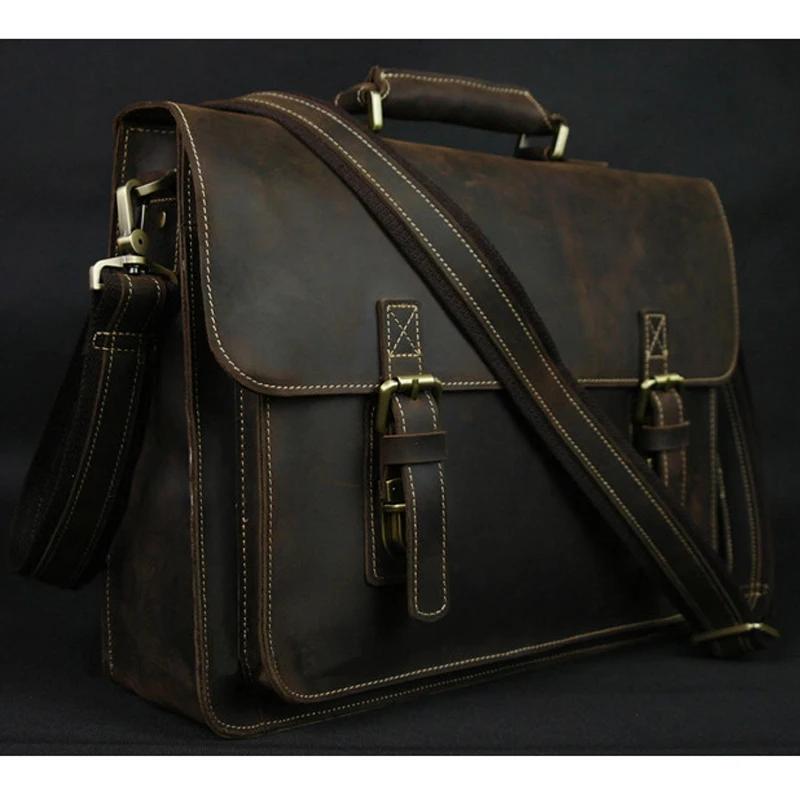 Sac messager en cuir véritable pour homme, sac à main fourre-tout pour homme, sac pour ordinateur po