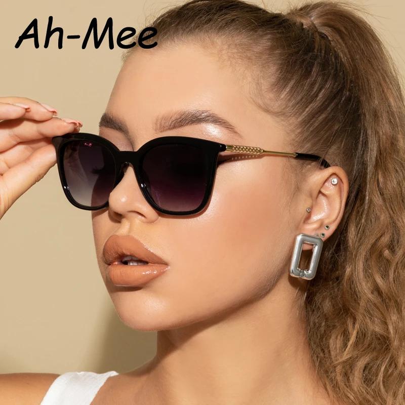 Lunettes de soleil carrées classiques femmes hommes Vintage marque lunettes de soleil cadre en allia