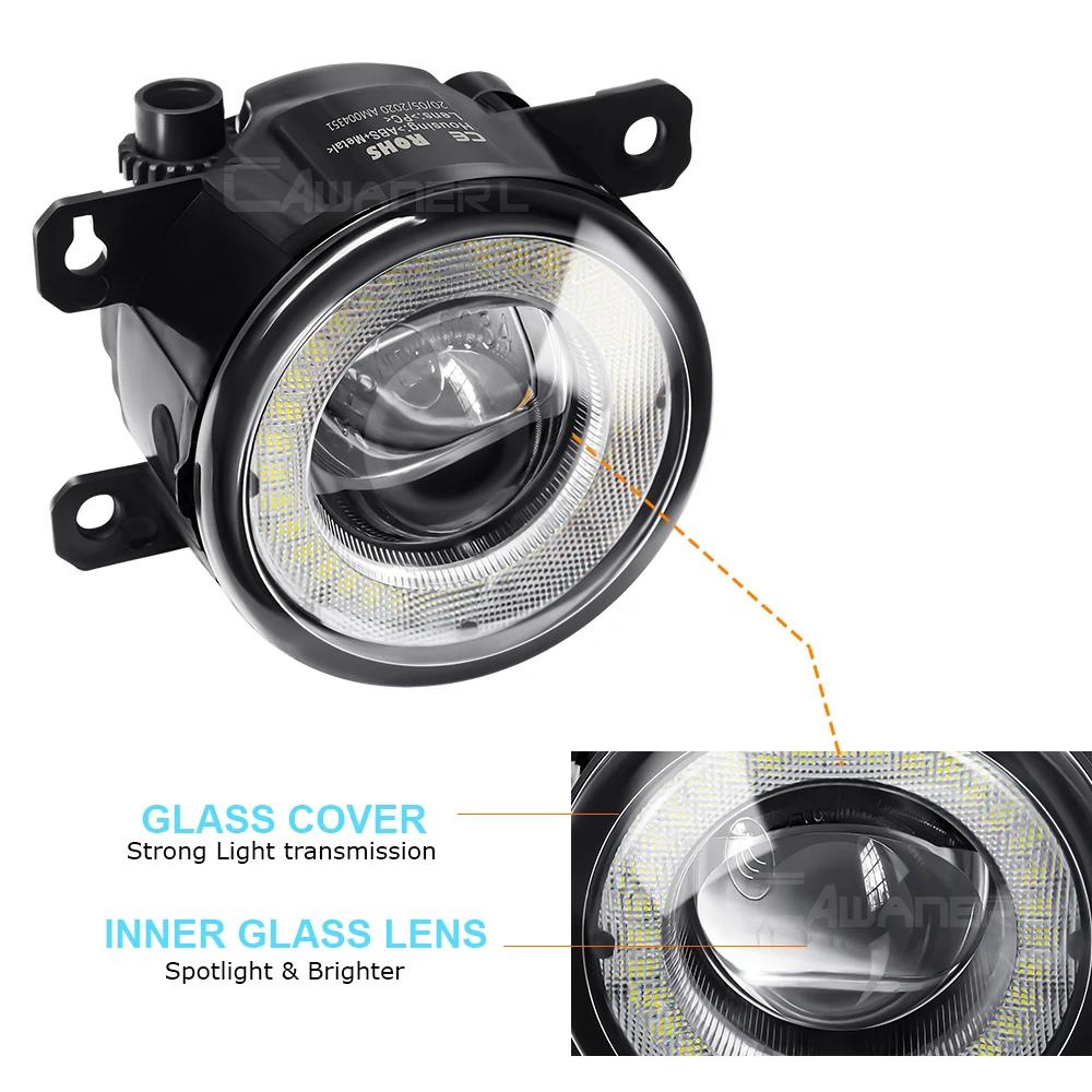 Ensemble de phares antibrouillard LED pour voiture, 2 pièces, feux diurnes DRL 30W H11 12V pour Mits