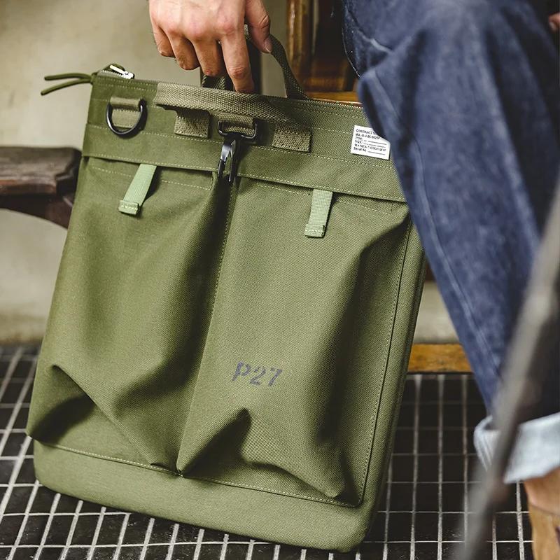 Maden Sac de Portage de Casque d'Équipement Tactique pour Hommes, Sac de Voyage Multi-Poche, Sac Mai