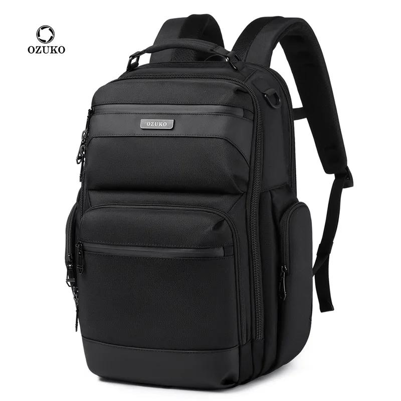 Ozuko – sac à dos étanche multifonctionnel pour hommes, sac à dos pour ordinateur portable 15.617.3