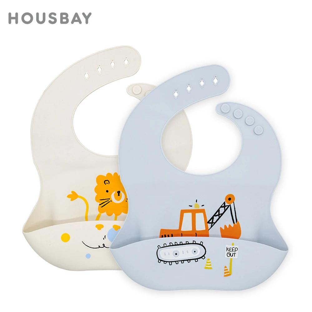 Bavoirs imperméables pour enfants, en Silicone souple, imprimé de dessin animé, réglable, pour dégus
