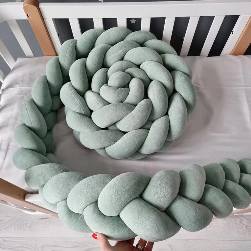 1-4 M bébé lit protecteur infantile berceau oreiller coussin tresse noeud pare-chocs berceau pare-ch