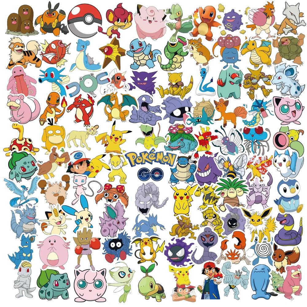 100/200/300 pièces Pokemon Kawaii Pikachu autocollants décoration décalcomanies ordinateur portable