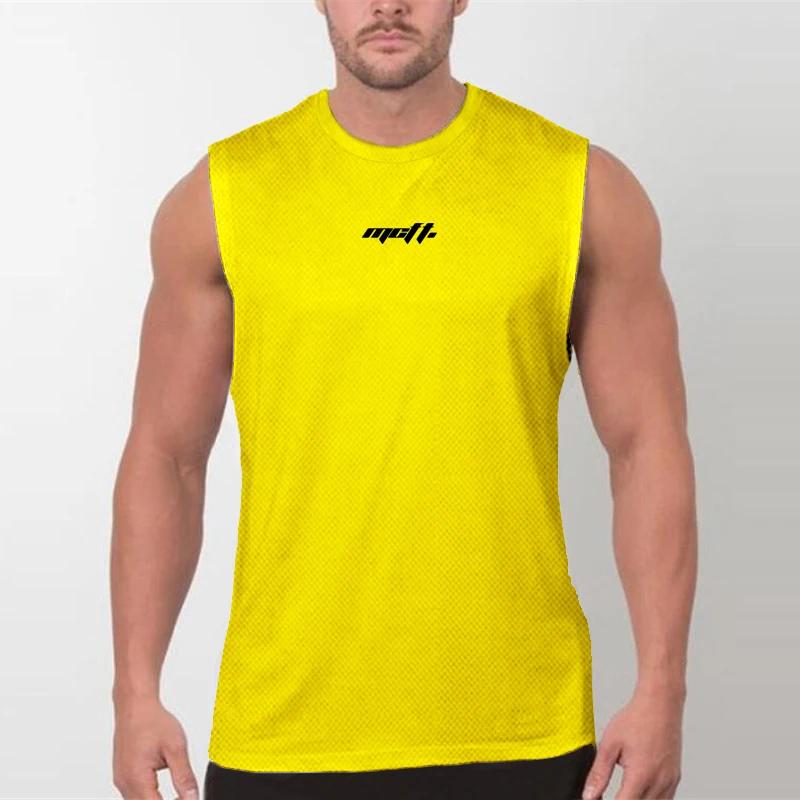 Débardeurs de fitness pour hommes – Marque de mode européenne et américaine – T-shirt de sport sans