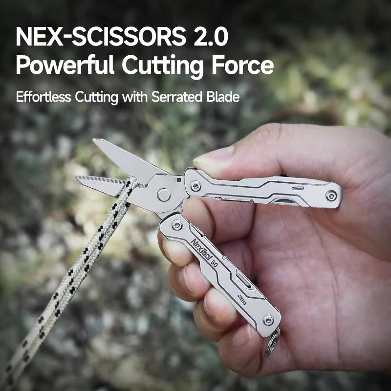 NexTool 8 en 1, mini ciseaux marin S0, micro-outils, tournevis, ciseaux, outils EDC, outils portable