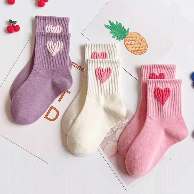 Chaussettes mi-mollet pour filles de 1 à 14 ans, en polyester à séchage rapide, haute élasticité, an