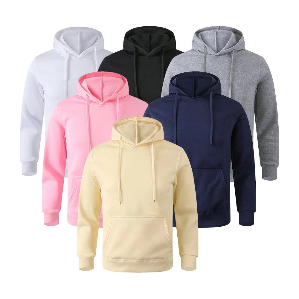 Sweat-shirt chaud pour hommes et femmes, décontracté, couleur unie, Streetwear, pulls, Sport, Fitnes