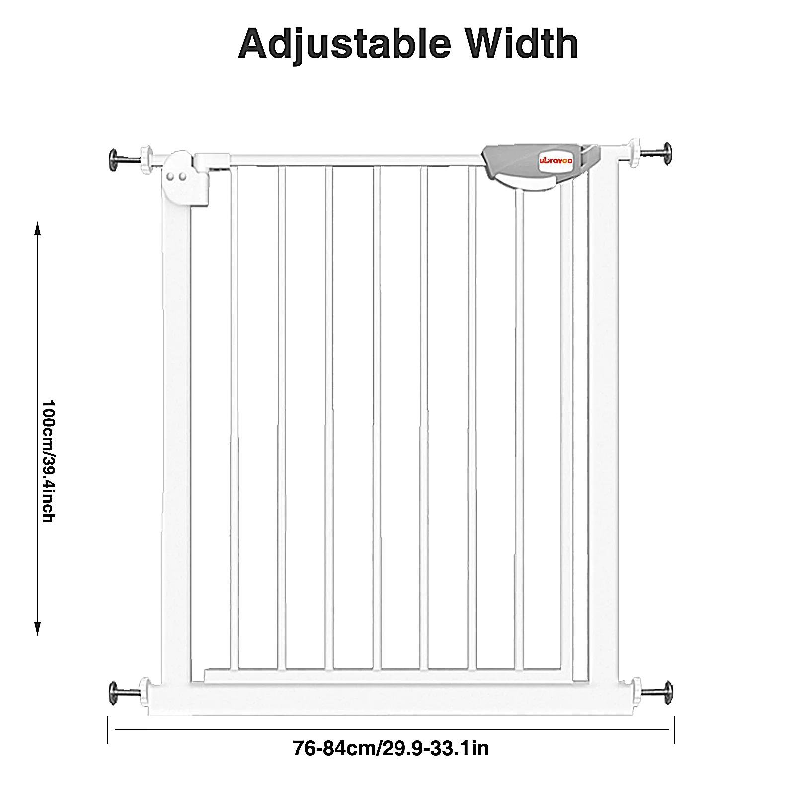 UBRAVOO Porte bébé pour portes et escaliers, recommande 100 cm, Barrière de sécurité pour animaux de