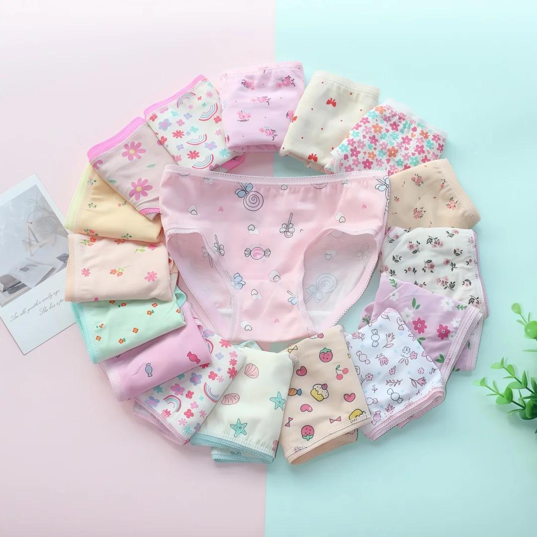 Sous-vêtements pour bébé, culottes pour enfants, slips pour filles de 2 à 12 ans, 12 pièces/lot