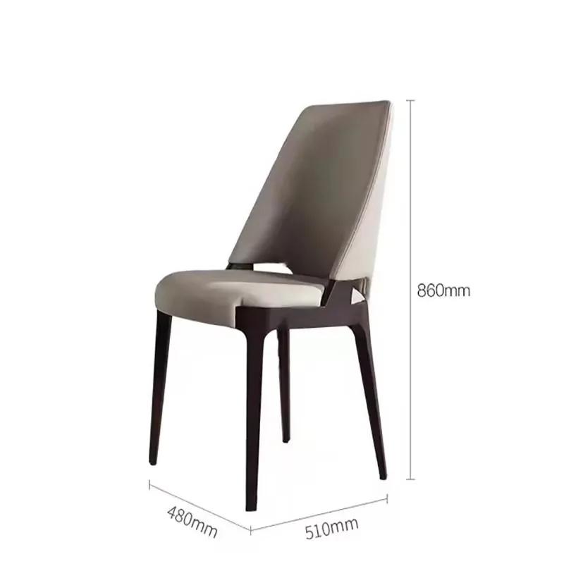 Chaises de salle à manger de luxe modernes, confortables et ergonomiques, en cuir, de styliste, Ense